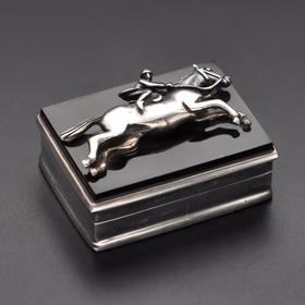 Silver and Black Onyx Trinket Box