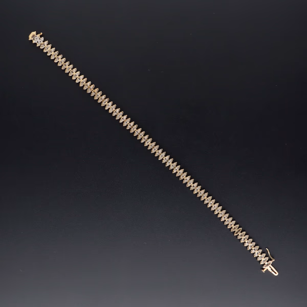 9ct Yellow Gold Diamond Bracelet