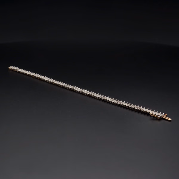 9ct Yellow Gold Diamond Bracelet