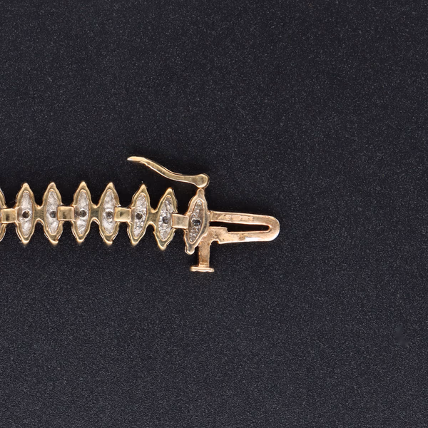 9ct Yellow Gold Diamond Bracelet