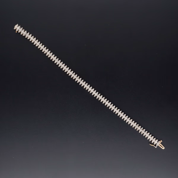 9ct Yellow Gold Diamond Bracelet