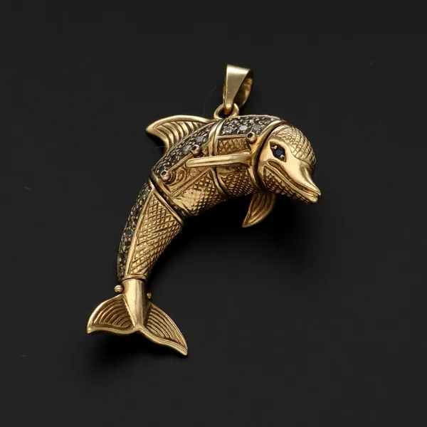 9ct Gold Dolphin Pendant