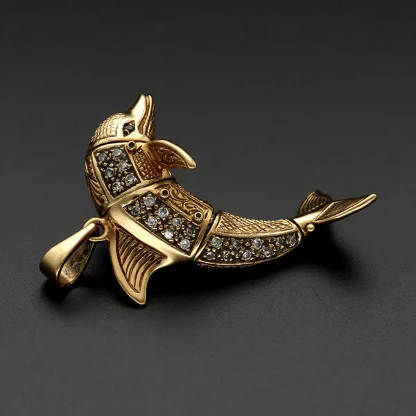 9ct Gold Dolphin Pendant