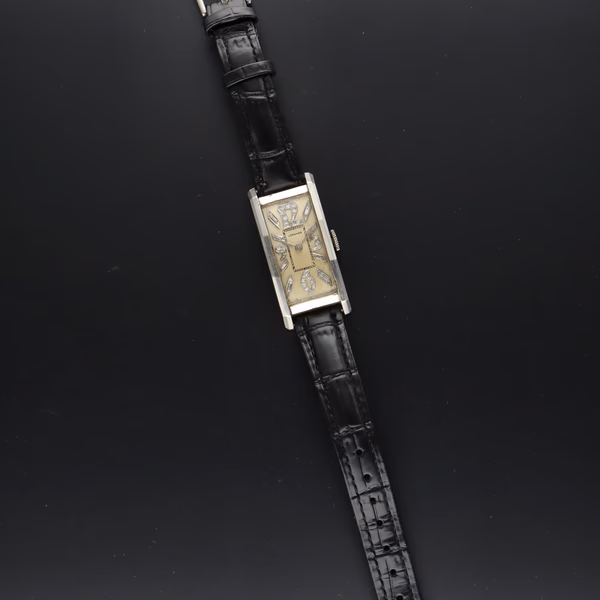 Vintage Longines Platinum Diamond Watch