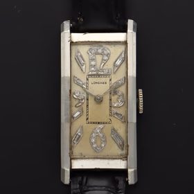 Vintage Longines Platinum Diamond Watch