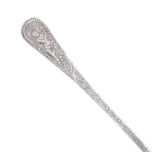 Early 19th Century Adam Style Silver Serving Spoon image-2