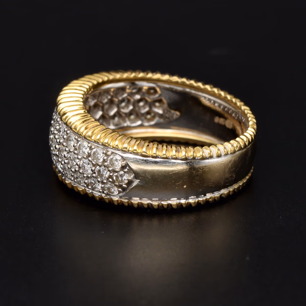 18ct White and Yellow Gold Diamond Ring