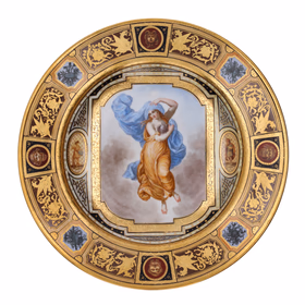 Royal Vienna Cabinet Original Maiden & Peacedove Plate