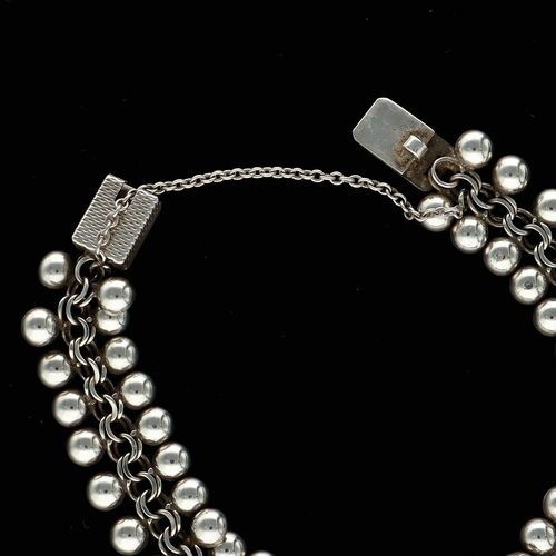 Vintage Modernist Danish Silver Bracelet by Hermann Siersbol image-3