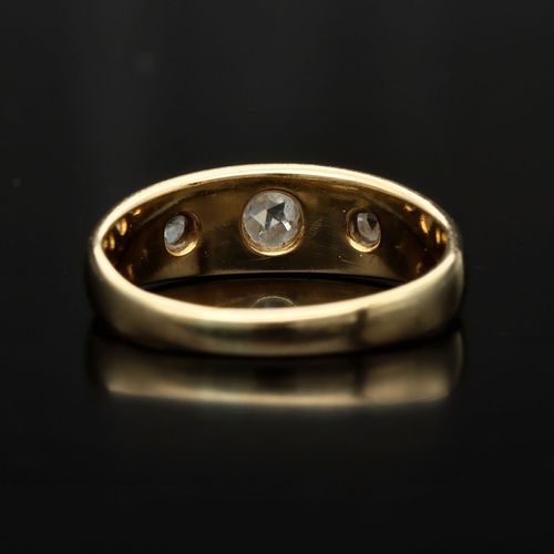 Edwardian 18ct Gold Diamond and Pearl Ring image-5