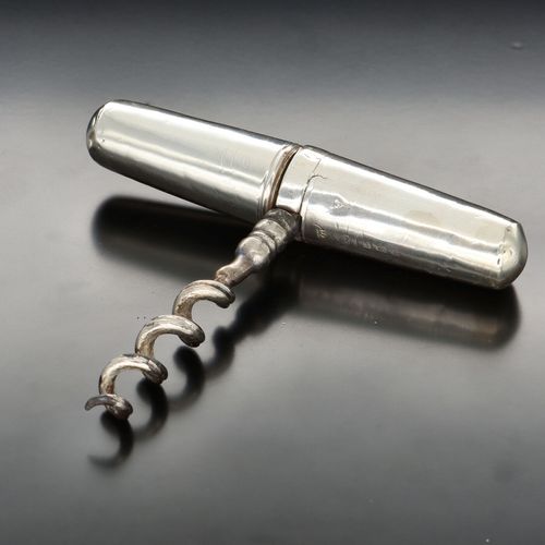 Edwardian Silver Folding Pocket Corkscrew image-1