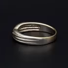 Gold Diamond Chevron Ring
