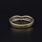 Gold Diamond Chevron Ring