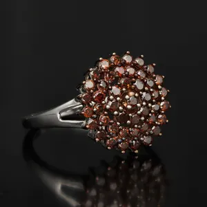 9ct Gold Red Diamond Ring