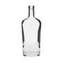 750ml Flint (Clear) Philadelphia Oval Flask Spirits Glass Bottle - 22.1mm Bar Top - 360° presentation