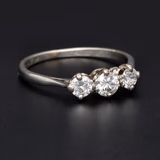 950 Platinum 0.60ct Diamond Trilogy Ring