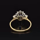 18ct Yellow Gold Sapphire and Diamond Cluster Ring