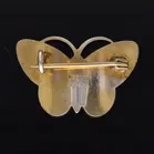 Aksel Holmsen Silver Gilt and Pink Enamel Butterfly Brooch