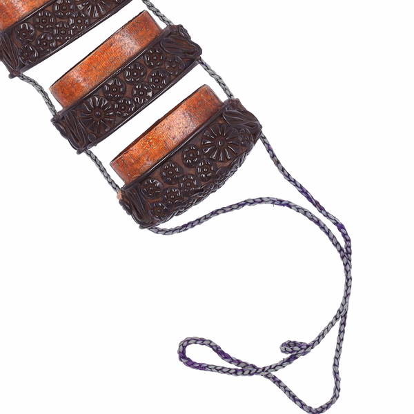 Carved Wooden Japanese Inro