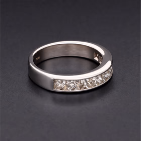 18ct White Gold Diamond Half Eternity Ring
