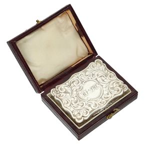 Victorian Silver Vinaigrette in Original Case