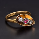 14ct and 18ct Gold Ruby and Diamond Ring