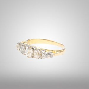 Early 20th Century 18ct Gold Diamond Five Stone Ring
