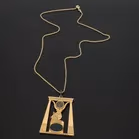 Gold Egyptian Revival Pendant Necklace