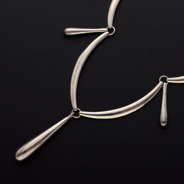 Sterling Silver Wave Necklace