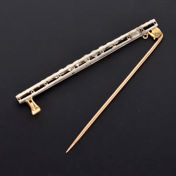 18ct White Gold & Diamond Brooch