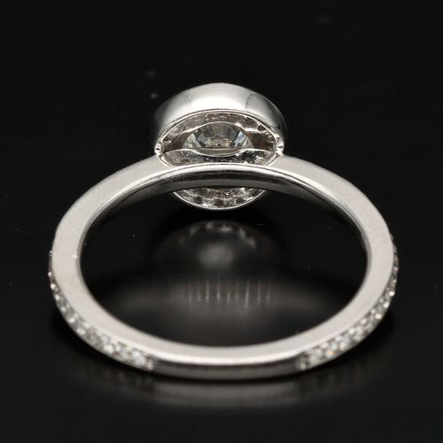 18ct Gold Diamond Halo Engagement Ring image-6