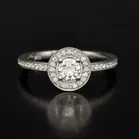 18ct Gold Diamond Halo Engagement Ring