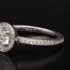 18ct Gold Diamond Halo Engagement Ring