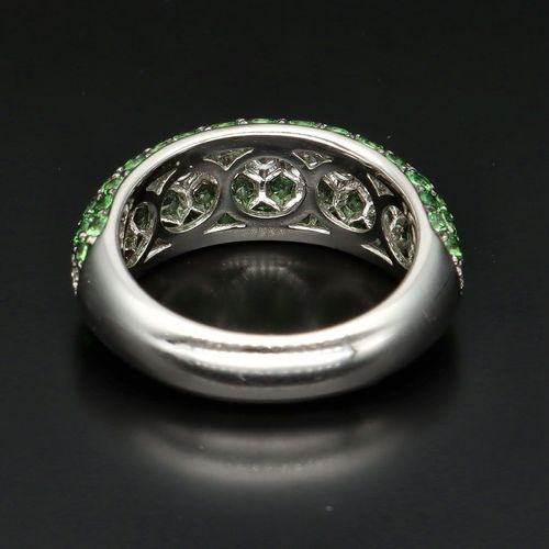 Green Garnet and Diamond Ring image-5
