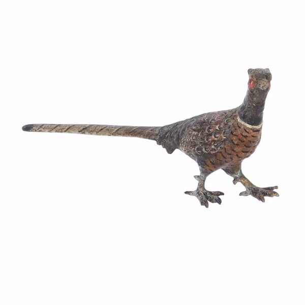 Antique Cold Painted Bronze Pheasant