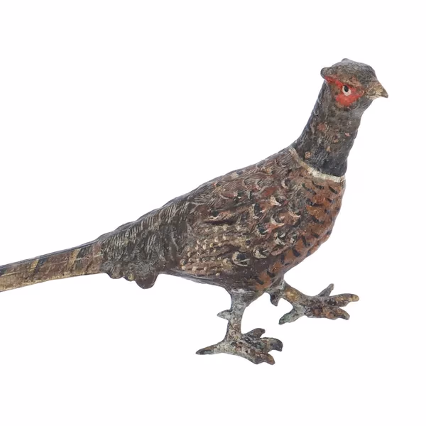 Antique Cold Painted Bronze Pheasant