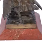 Signed French Bronze Figure of The Child and The Goose