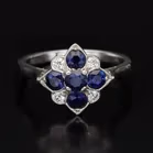Vintage Style Sapphire and Diamond Ring