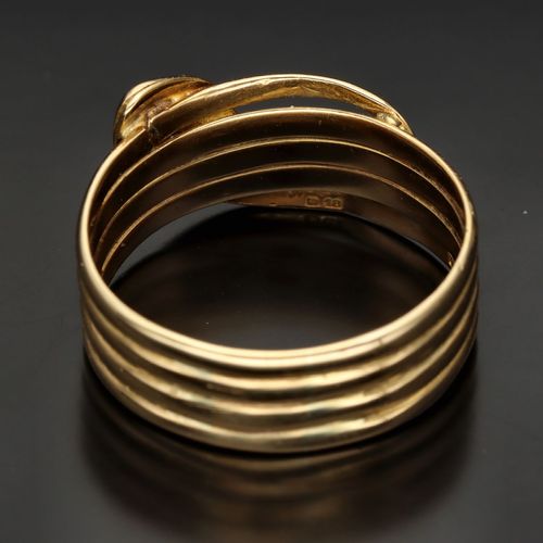 Early 20th Century 18ct Gold Snake Ring image-5