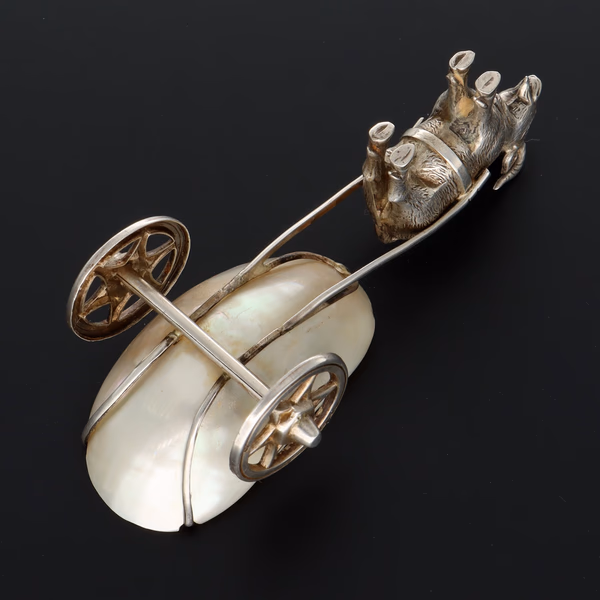 Edwardian Silver Goat Pin Cushion