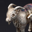 Edwardian Silver Goat Pin Cushion