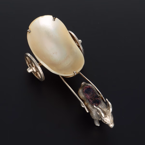 Edwardian Silver Goat Pin Cushion