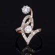360° view of The Antique Art Nouveau Diamond Flamboyant Ring