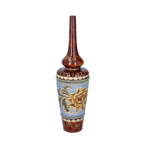 Late 19th Century Doulton Lambeth Bottle Topped Vase image-1