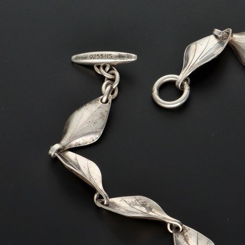 Sterling Silver Foliate Link Necklace from Hermann Siersbol image-4