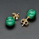 18ct Gold Malachite Earrings. Edinburgh 2017.