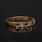 18ct Gold Ruby Diamond Ring