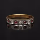 18ct Gold Ruby Diamond Ring