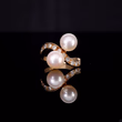 360° view of The Vintage 1984 Two Pearl and Diamond Glamourous Ring