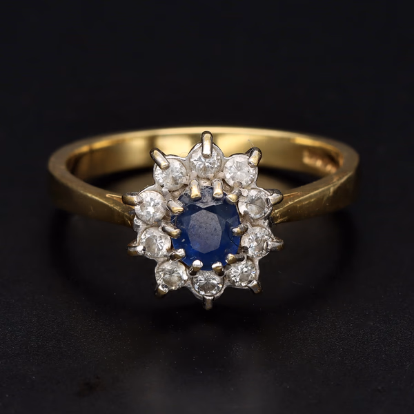 18ct Gold Sapphire and Diamond Ring